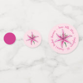 ピンクリリーフラワーブライダルベビーシャワーフローラガーデン コンフェッティ (正面)