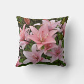 ピンクリリーフローラ美しいデスクの主催者 クッション (裏面)