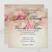 ピンクリリーフローラ 招待状 (正面/裏面)