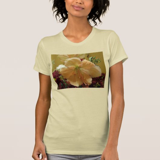ピンクリリーブーケレディースTシャツ Tシャツ (正面)