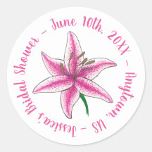 ピンクリリー花 ブライダルベイビーシャワー フラワーデザインガーデン