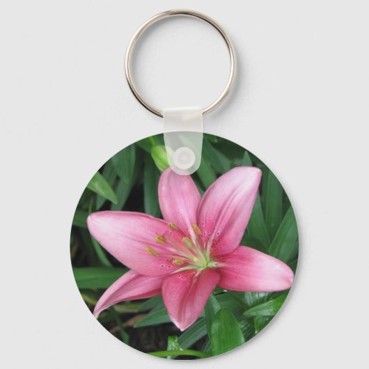 ピンクリリー キーホルダー (正面)