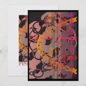 ピンクリンクカード 招待状 (正面/裏面)