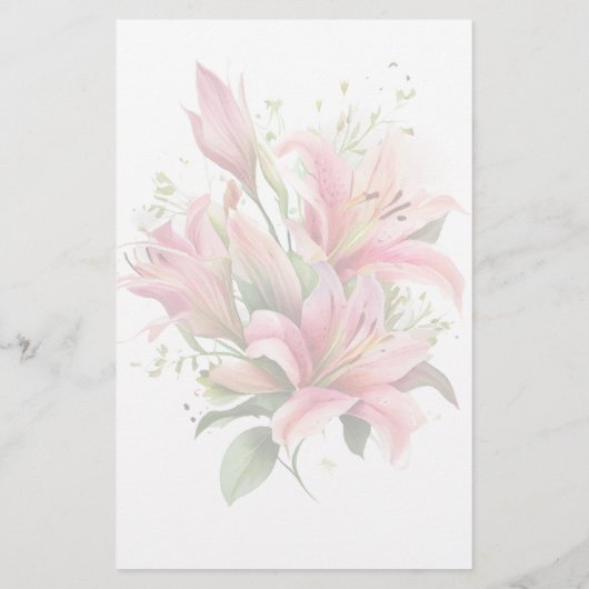 ピンクリーカスタムス文房具 便箋 (裏面)