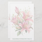 ピンクリーカスタムス文房具 便箋 (正面/裏面)