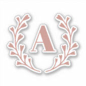 ピンクリースモノグラムウォーターボトル シール (正面)