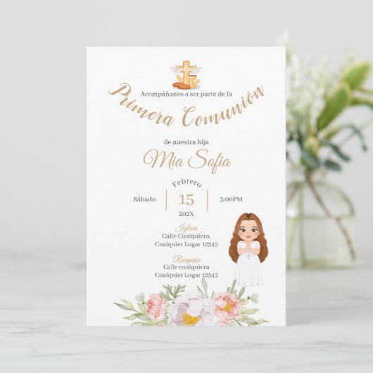 ピンクリーフガールズファースト招待状 招待状 (スタンド正面)