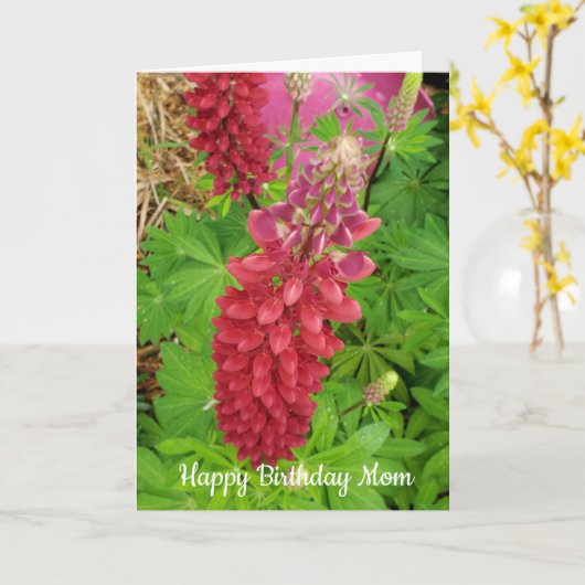 ピンクルかわいらしピネフローラママ誕生日カード カード (黄色い花)