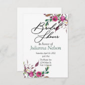 ピンクルーズフローラ招待 招待状 (正面/裏面)