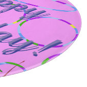 ピンクループフェスティバルハッピーバースデー カッティングボード (角)