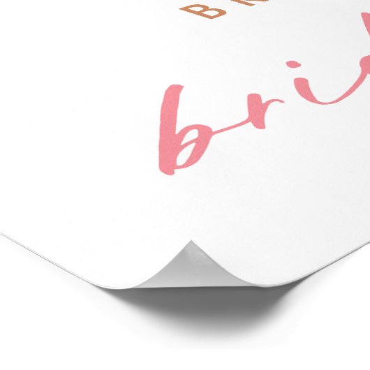 ピンクレインブーツ&フラワーズブライダルシャワーへようこそ ポスター (角)