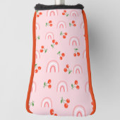 ピンクレインボーさくらんぼパターン ゴルフヘッドカバー (回転90)