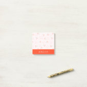 ピンクレインボーさくらんぼパターン ポストイット (デスク上)