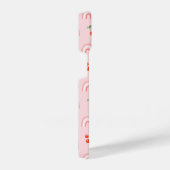 ピンクレインボーさくらんぼパターン iPhoneケース (右側面)