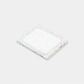 ピンクレインボーとホワイトスタークラスターかわいいガール ポストイット (アングル)