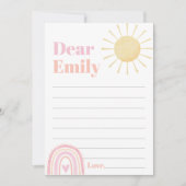 ピンクレインボーオネダーフル1stバースデータイムカプセル サンキューカード (正面)