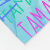 ピンクレインボーガールズカワイイパーソナライズされた名前をカスタムする フリースブランケット (角)