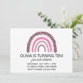 ピンクレインボーガールバースデーパーティー 招待状 (スタンド正面)
