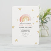 ピンクレインボースターズファースト誕生日パーティー 招待状 (スタンド正面)