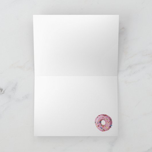 ピンクレインボースプリンクルドーナツありがとう カード (内部)