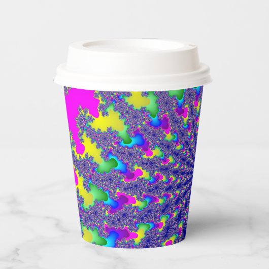 ピンクレインボーバースト 紙コップ (正面)