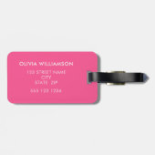 ピンクレインボーモノグラムイニシャル ラゲッジタグ (裏面横)
