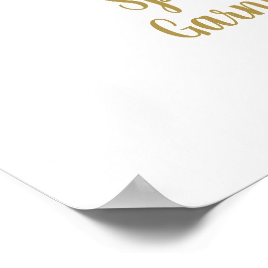 ピンクレインボーモモモザバーガールサイン ポスター (角)