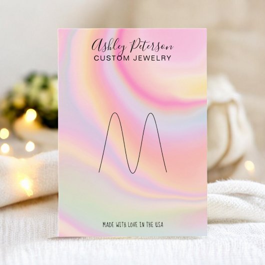 ピンクレインボーユニコーンジュエリーリング表示