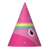 ピンクレインボーユニコーン顔衣装パーティー帽子 パーティーハット (左)