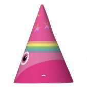 ピンクレインボーユニコーン顔衣装パーティー帽子 パーティーハット (右)