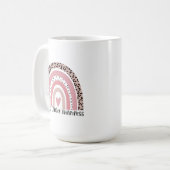 ピンクレインボー乳がん認識度 コーヒーマグカップ (正面左)