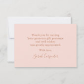 ピンクレインボー感謝していユーズ ノートカード (裏面)