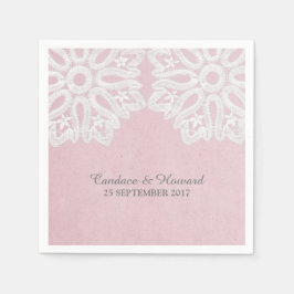 ピンクレエレガントース紙ナプキンス スタンダードカクテルナプキン