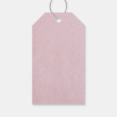 ピンクレエレガントース結婚の贈り物ラベル ギフトタグ (裏面)