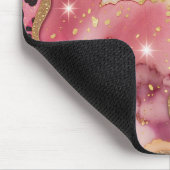 ピンクレオと金ゴールドシャイン マウスパッド (コーナー)