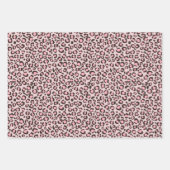ピンクレオパガーリーードプリントアニマルプリント ラッピングペーパーシート (正面3)