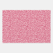 ピンクレオパガーリーードプリントアニマルプリント ラッピングペーパーシート (正面)