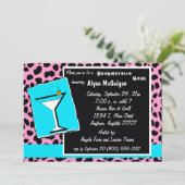 ピンクレオパードバチェロレッテ招待状 招待状 (スタンド正面)