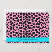 ピンクレオパードバチェロレッテ招待状 招待状 (裏面)