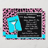 ピンクレオパードバチェロレッテ招待状 招待状 (正面/裏面)