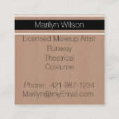 ピンクレオパードプリントプロフェッショナル名刺 スクエア名刺 (裏面)