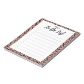 ピンクレオパード·トゥ·ドー·リスト ノートパッド (回転)