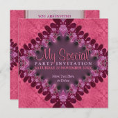 ピンクレガーリーース特別イベントパーティの招待状 招待状 (正面/裏面)