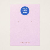 ピンクレザーあなたのロゴのイヤリング表示カードを追加 (正面)