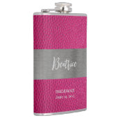 ピンクレザーとメタルプリントフラスコモノグラムのク フラスク (右)