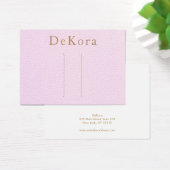 ピンクレザーのヘアクリップ表示ホルダー (デスク)