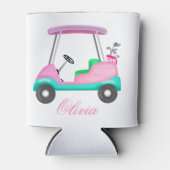 ピンクレザーエレガントゴルフカート名 缶クーラー (正面)