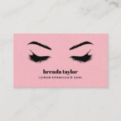 ピンクレザーシックまつげブラウバープロフェッショナル 名刺 (正面)