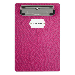 ピンクレザーミニクリップボード ミニクリップボード