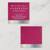 ピンクレザーメタリック ロイヤリティカード (正面/裏面)